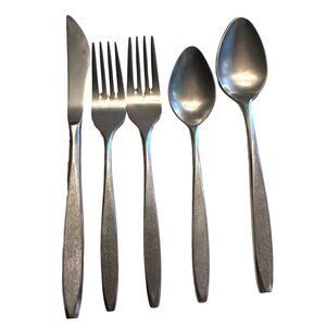 Ekco Eterna Corsair Stainless Flatware Knife, 2 Salad Forks, Teaspoon and Tables